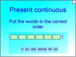 Présent progressif - Put the words in the correct order