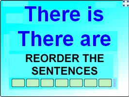There is/ there are - reorder the sentences