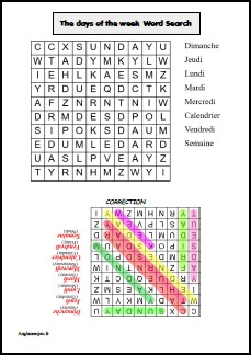 Les jours de la semaine (The days of the week)